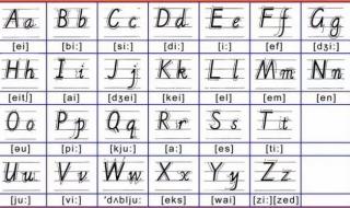 26个英文字母单词读法